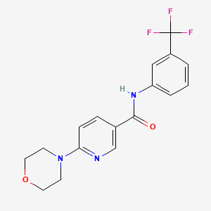 molecular formula C17H16F3N3O2 B3746430 6-morpholin-4-yl-N-[3-(trifluoromethyl)phenyl]nicotinamide 