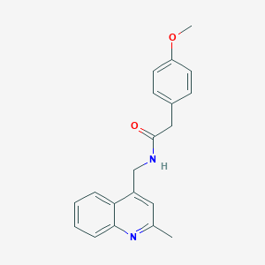 2-(4-methoxyphenyl)-N-[(2-methylquinolin-4-yl)methyl]acetamide