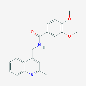 molecular formula C20H20N2O3 B3746449 3,4-dimethoxy-N-[(2-methylquinolin-4-yl)methyl]benzamide 