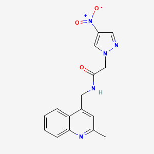 molecular formula C16H15N5O3 B3746475 N-[(2-methylquinolin-4-yl)methyl]-2-(4-nitro-1H-pyrazol-1-yl)acetamide CAS No. 955975-48-1