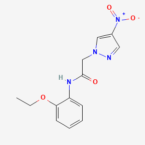 molecular formula C13H14N4O4 B3746484 N-(2-ethoxyphenyl)-2-(4-nitro-1H-pyrazol-1-yl)acetamide 