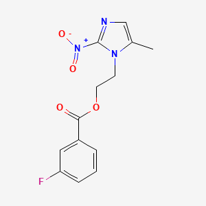 molecular formula C13H12FN3O4 B3746492 2-(5-methyl-2-nitro-1H-imidazol-1-yl)ethyl 3-fluorobenzoate 
