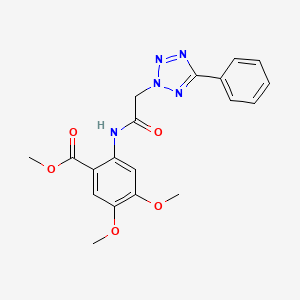 molecular formula C19H19N5O5 B3746495 methyl 4,5-dimethoxy-2-{[(5-phenyl-2H-tetrazol-2-yl)acetyl]amino}benzoate 