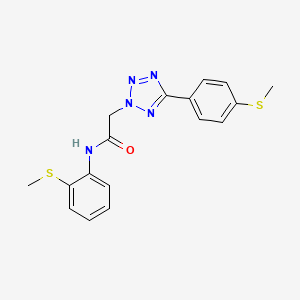 molecular formula C17H17N5OS2 B3746503 N-[2-(methylthio)phenyl]-2-{5-[4-(methylthio)phenyl]-2H-tetrazol-2-yl}acetamide 