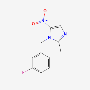 molecular formula C11H10FN3O2 B3746518 1-(3-fluorobenzyl)-2-methyl-5-nitro-1H-imidazole 