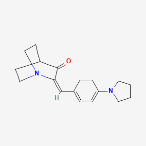 molecular formula C18H22N2O B3746529 2-(4-pyrrolidin-1-ylbenzylidene)quinuclidin-3-one 
