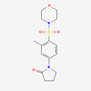 molecular formula C15H20N2O4S B3746537 1-[3-methyl-4-(morpholin-4-ylsulfonyl)phenyl]pyrrolidin-2-one 