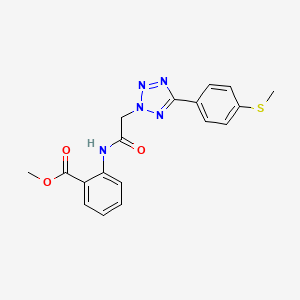 molecular formula C18H17N5O3S B3746559 methyl 2-[({5-[4-(methylthio)phenyl]-2H-tetrazol-2-yl}acetyl)amino]benzoate 