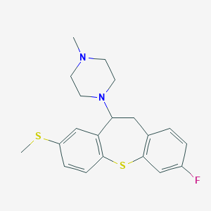 molecular formula C20H23FN2S2 B374656 7-Fluoro-11-(4-methyl-1-piperazinyl)-10,11-dihydrodibenzo[b,f]thiepin-2-yl methyl sulfide 