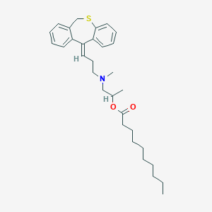 molecular formula C31H43NO2S B374657 1-[[(3Z)-3-(6H-benzo[c][1]benzothiepin-11-ylidene)propyl]-methylamino]propan-2-yl decanoate 