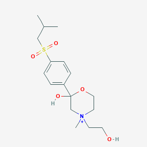 2-Hydroxy-4-(2-hydroxyethyl)-2-[4-(isobutylsulfonyl)phenyl]-4-methylmorpholin-4-ium