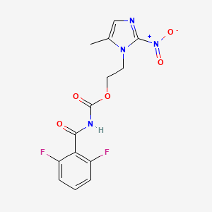 molecular formula C14H12F2N4O5 B3746611 2-(5-methyl-2-nitro-1H-imidazol-1-yl)ethyl (2,6-difluorobenzoyl)carbamate 