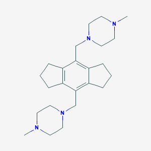 molecular formula C24H38N4 B374662 1-Methyl-4-({8-[(4-methyl-1-piperazinyl)methyl]-1,2,3,5,6,7-hexahydro-s-indacen-4-yl}methyl)piperazine 