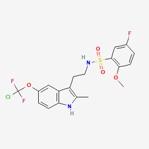 molecular formula C19H18ClF3N2O4S B3746626 N-(2-{5-[chloro(difluoro)methoxy]-2-methyl-1H-indol-3-yl}ethyl)-5-fluoro-2-methoxybenzenesulfonamide 