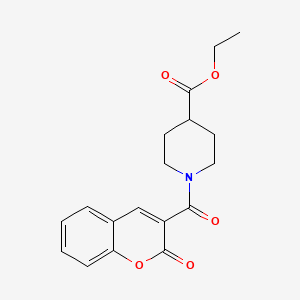 molecular formula C18H19NO5 B3746632 ethyl 1-[(2-oxo-2H-chromen-3-yl)carbonyl]-4-piperidinecarboxylate 