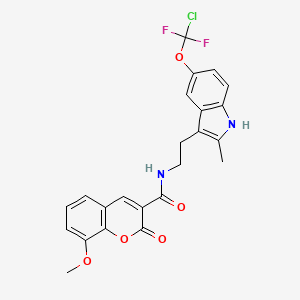 molecular formula C23H19ClF2N2O5 B3746636 N-(2-{5-[chloro(difluoro)methoxy]-2-methyl-1H-indol-3-yl}ethyl)-8-methoxy-2-oxo-2H-chromene-3-carboxamide 
