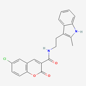 molecular formula C21H17ClN2O3 B3746642 6-chloro-N-[2-(2-methyl-1H-indol-3-yl)ethyl]-2-oxo-2H-chromene-3-carboxamide 