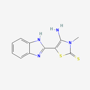 molecular formula C11H10N4S2 B3746667 4-amino-5-(1H-benzimidazol-2-yl)-3-methyl-1,3-thiazole-2(3H)-thione 