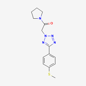 molecular formula C14H17N5OS B3746674 5-[4-(methylthio)phenyl]-2-(2-oxo-2-pyrrolidin-1-ylethyl)-2H-tetrazole 