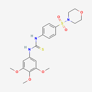 molecular formula C20H25N3O6S2 B3746696 N-[4-(4-morpholinylsulfonyl)phenyl]-N'-(3,4,5-trimethoxyphenyl)thiourea 