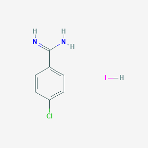molecular formula C7H8ClIN2 B037467 4-Chlorobenzamidine hydroiodide CAS No. 115297-57-9