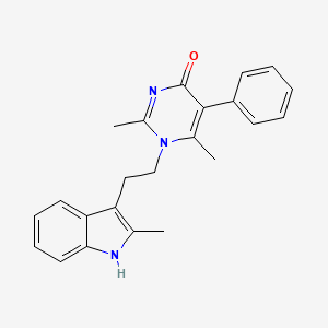 molecular formula C23H23N3O B3746712 2,6-dimethyl-1-[2-(2-methyl-1H-indol-3-yl)ethyl]-5-phenylpyrimidin-4(1H)-one 