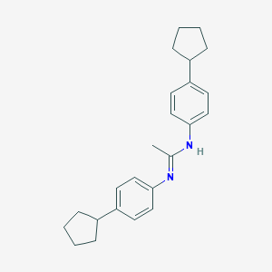 molecular formula C24H30N2 B374673 N,N'-bis(4-cyclopentylphenyl)ethanimidamide 