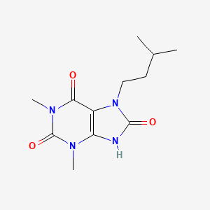 molecular formula C12H18N4O3 B3746742 8-hydroxy-1,3-dimethyl-7-(3-methylbutyl)-3,7-dihydro-1H-purine-2,6-dione 