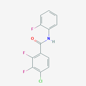 molecular formula C13H7ClF3NO B3746747 4-chloro-2,3-difluoro-N-(2-fluorophenyl)benzamide 