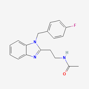 molecular formula C18H18FN3O B3746758 N-{2-[1-(4-fluorobenzyl)-1H-benzimidazol-2-yl]ethyl}acetamide 