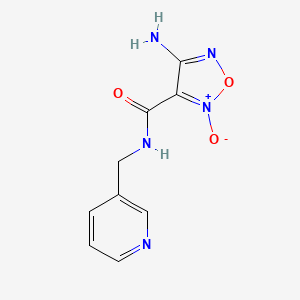 molecular formula C9H9N5O3 B3746763 4-amino-N-(pyridin-3-ylmethyl)-1,2,5-oxadiazole-3-carboxamide 2-oxide 