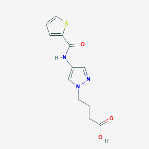 molecular formula C12H13N3O3S B3746779 4-{4-[(2-thienylcarbonyl)amino]-1H-pyrazol-1-yl}butanoic acid 