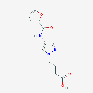 molecular formula C12H13N3O4 B3746784 4-[4-(2-furoylamino)-1H-pyrazol-1-yl]butanoic acid 