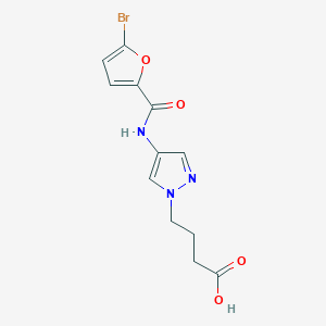 molecular formula C12H12BrN3O4 B3746798 4-{4-[(5-bromo-2-furoyl)amino]-1H-pyrazol-1-yl}butanoic acid 