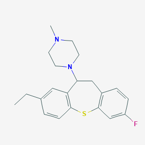 molecular formula C21H25FN2S B374680 1-(8-Ethyl-3-fluoro-10,11-dihydrodibenzo[b,f]thiepin-10-yl)-4-methylpiperazine 
