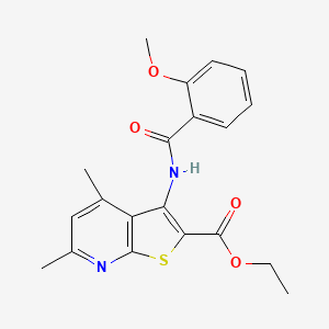 molecular formula C20H20N2O4S B3746807 ethyl 3-[(2-methoxybenzoyl)amino]-4,6-dimethylthieno[2,3-b]pyridine-2-carboxylate 