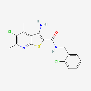 molecular formula C17H15Cl2N3OS B3746810 3-amino-5-chloro-N-(2-chlorobenzyl)-4,6-dimethylthieno[2,3-b]pyridine-2-carboxamide 