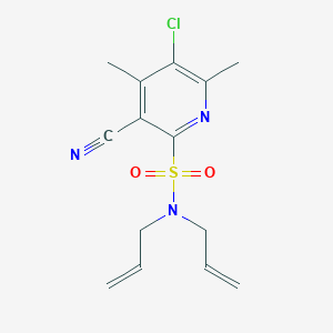 molecular formula C14H16ClN3O2S B3746816 N,N-diallyl-5-chloro-3-cyano-4,6-dimethylpyridine-2-sulfonamide 