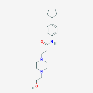 N-(4-cyclopentylphenyl)-3-[4-(2-hydroxyethyl)piperazin-1-yl]propanamide