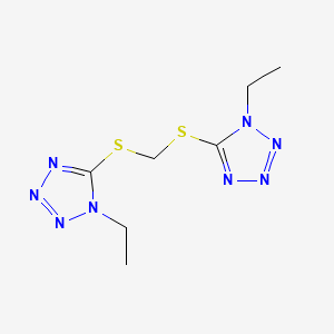 molecular formula C7H12N8S2 B3746833 5,5'-[methylenebis(thio)]bis(1-ethyl-1H-tetrazole) 