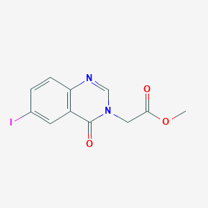molecular formula C11H9IN2O3 B3746855 methyl (6-iodo-4-oxoquinazolin-3(4H)-yl)acetate 