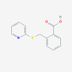 molecular formula C13H11NO2S B3746858 2-[(pyridin-2-ylthio)methyl]benzoic acid 