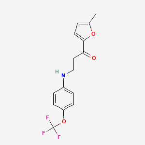 molecular formula C15H14F3NO3 B3746869 1-(5-methyl-2-furyl)-3-{[4-(trifluoromethoxy)phenyl]amino}propan-1-one 