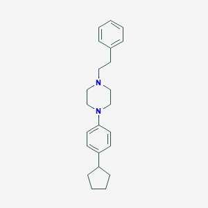 molecular formula C23H30N2 B374687 1-(4-Cyclopentylphenyl)-4-(2-phenylethyl)piperazine 
