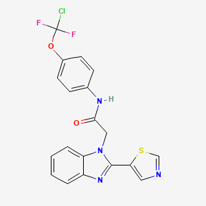 molecular formula C19H13ClF2N4O2S B3746875 N-{4-[chloro(difluoro)methoxy]phenyl}-2-[2-(1,3-thiazol-5-yl)-1H-benzimidazol-1-yl]acetamide 