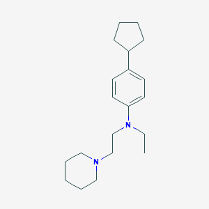 molecular formula C20H32N2 B374688 4-cyclopentyl-N-ethyl-N-(2-piperidin-1-ylethyl)aniline CAS No. 94358-16-4