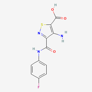 molecular formula C11H8FN3O3S B3746890 4-amino-3-{[(4-fluorophenyl)amino]carbonyl}isothiazole-5-carboxylic acid 