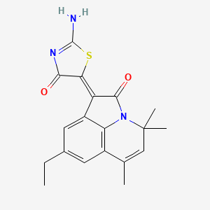 1-(2-amino-4-oxo-1,3-thiazol-5(4H)-ylidene)-8-ethyl-4,4,6-trimethyl-4H-pyrrolo[3,2,1-ij]quinolin-2(1H)-one