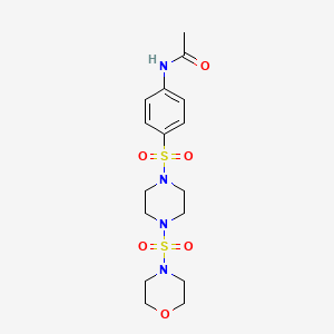 molecular formula C16H24N4O6S2 B3746915 N-(4-{[4-(morpholin-4-ylsulfonyl)piperazin-1-yl]sulfonyl}phenyl)acetamide 