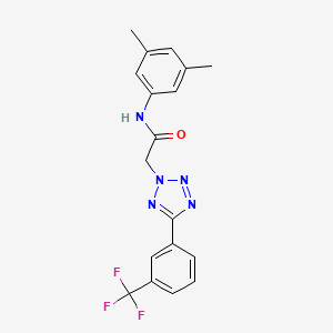 molecular formula C18H16F3N5O B3746921 N-(3,5-dimethylphenyl)-2-{5-[3-(trifluoromethyl)phenyl]-2H-tetrazol-2-yl}acetamide 